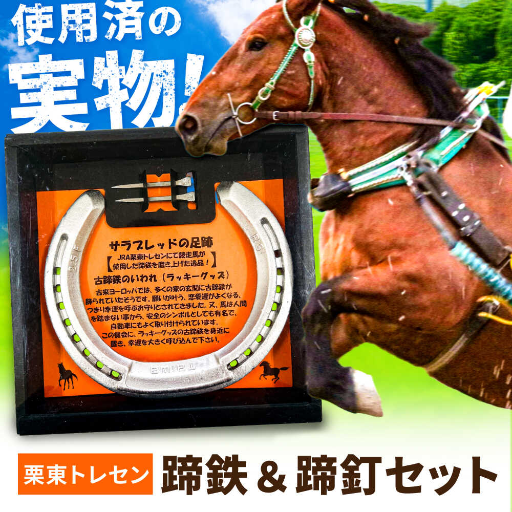 【ふるさと納税】【JRA/日本中央競馬会】競走馬が使用した蹄鉄と蹄釘のセット / 競馬 馬 競争馬 グッズ サラブレッド トレセン ホースシュー 幸運 インテリア / 栗東市 / 社会福祉法人パレット・ミル[BICB001]