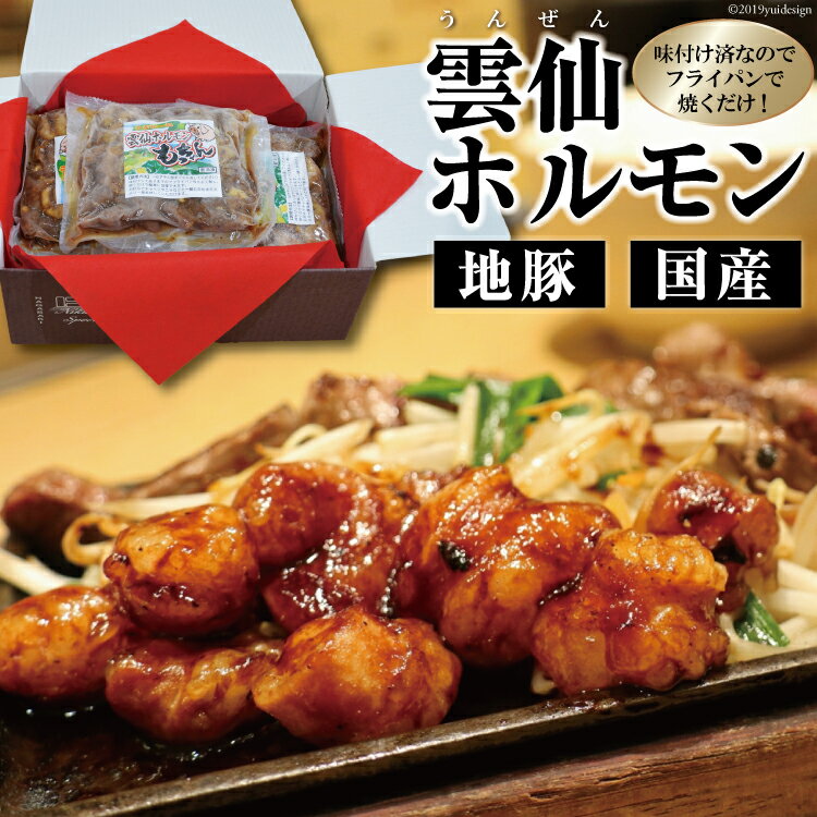 【ふるさと納税】 ホルモン 国産豚 雲仙ホルモンもっちゃん 2.1kg (300g×7パック) 味付け済み [長崎県農産品流通 長崎県 雲仙市 item1552] 焼肉 小分け