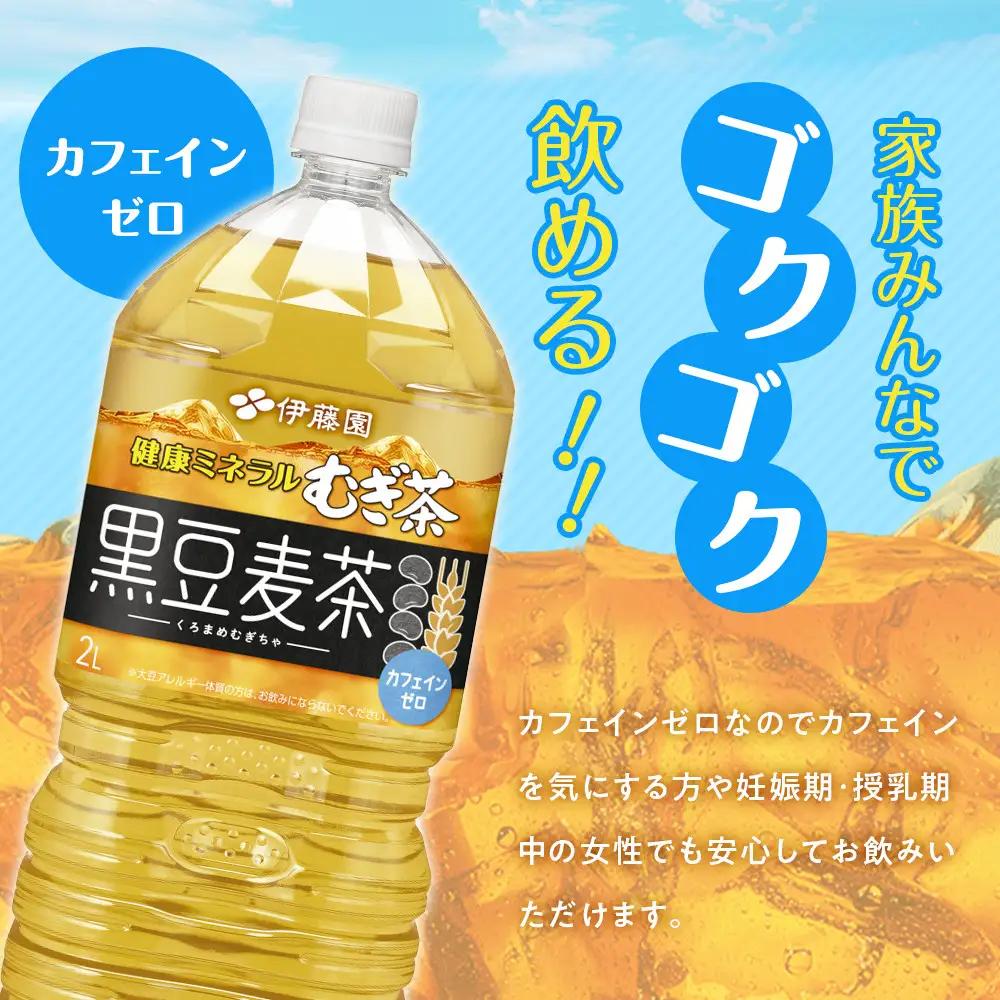 ［定期便 全6回 毎月発送］健康ミネラル麦茶黒豆麦茶 2L×1ケース （6本）