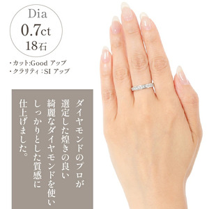 PT 0.7ct ハーフエタ Ring R3689DI-P2 リング 指輪 プラチナ アクセサリー ジュエリー プレゼント 宝石 記念日 かわいい レディース