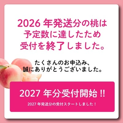 【2027年(来年)発送　先行受付】山梨直送!完熟桃3玉入り  ギフト化粧箱入り お試しサイズ【配送不可地域：離島・沖縄県】
