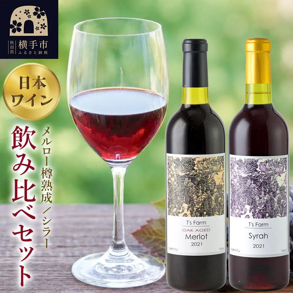 赤ワイン 飲み比べ 2本セット メルロー樽熟成・シラー 720ml×各1本