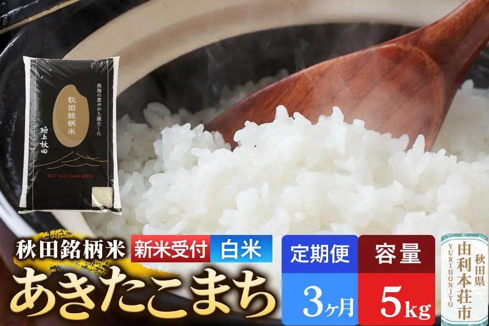 《令和8年産 新米受付》《定期便3ヶ月》【白米】極上秋田銘柄米 あきたこまち 5kg