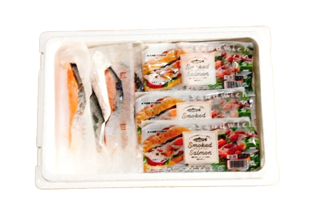 スモークサーモン2～4P(計500g)＆塩銀鮭切り身1切(約70g)×20P B-09089