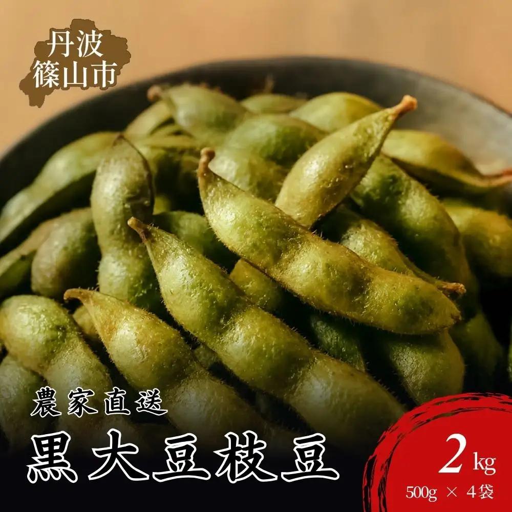 黒枝豆【10月中旬順次発送】丹波篠山産黒大豆枝豆500g×4袋 黒枝豆