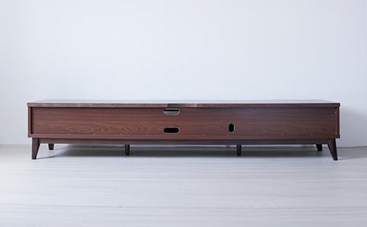 【開梱・設置】アゼル 200cm テレビボード（ブラウン）　AX075