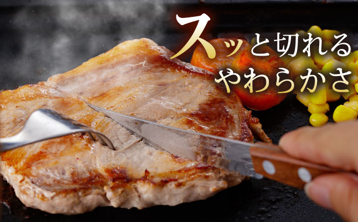 黒豚諫美豚プレミアム100 ロースステーキ 600g（150g×4枚） / 豚肉 ぶたにく ステーキ すてーき ロース ろーす テキカツ 焼肉 生姜焼き / 諫早市 / 株式会社土井農場 [AHAD0