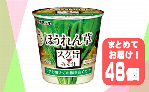 
ハナマルキ　スグ旨カップみそ汁　ほうれん草（48個セット）
