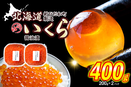 12月にお届け いくら 北海道産 イクラ醤油漬 400g （ 200g × 2パック ）先行受付