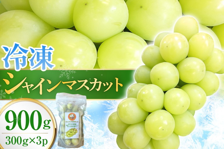 
                  シャインマスカット 冷凍 300g × 3パック [ノーザン・ベリーズ 北海道 砂川市 12261006] 冷凍シャインマスカット マスカット 冷凍フルーツ フルーツ 果物 くだもの  デザート
                