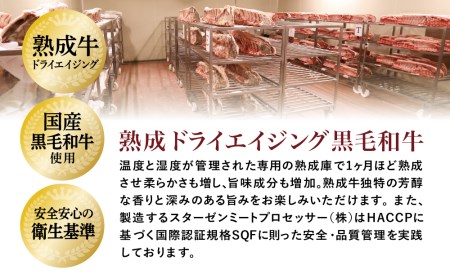 【定期便 全5回】ドライエイジング 国産黒毛和牛 ロースステーキ （熟成牛ロースステーキ約500g×5回）スターゼン 焼肉 バーベキュー BBQ 冷凍 熟成