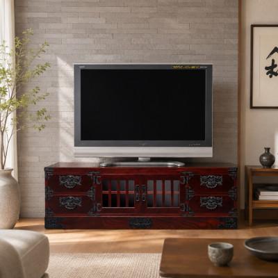 ふるさと納税 利府町 仙台箪笥　五尺テレビボード　拭き漆塗り　KC-405　(お申込書返送後1〜4か月程度でお届け)