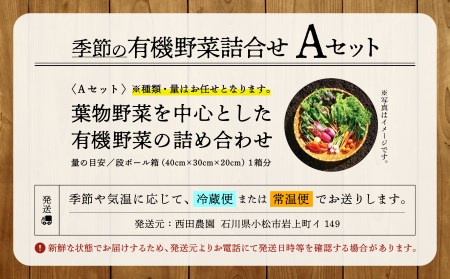 季節の有機野菜 詰合せ Aセット 有機野菜