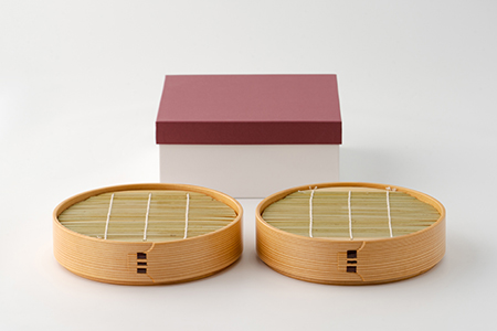 370P6001 【大館曲げわっぱ】ざるセイロ　2枚組 【配送日指定不可】