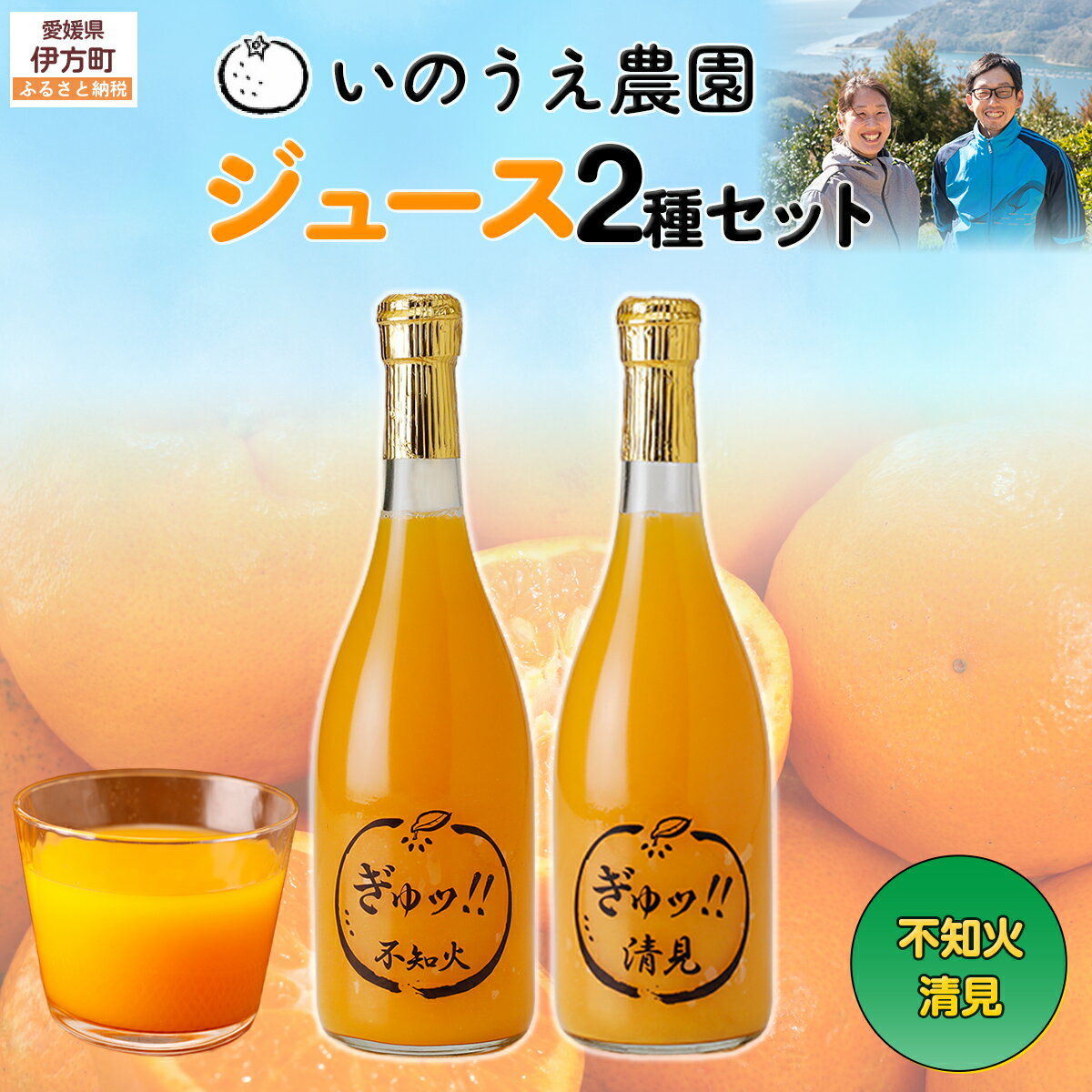 【ふるさと納税】いのうえ農園 ジュース2種セット（不知火/清見）※離島への配送不可 【ふるさと納税 人気 おすすめ ランキング 柑橘 みかんジュース 不知火 清見 ジュース フルーツ 果物 産地直送 いのうえ農園 愛媛県産 愛媛県 伊方町 送料無料】 IKTAI022
