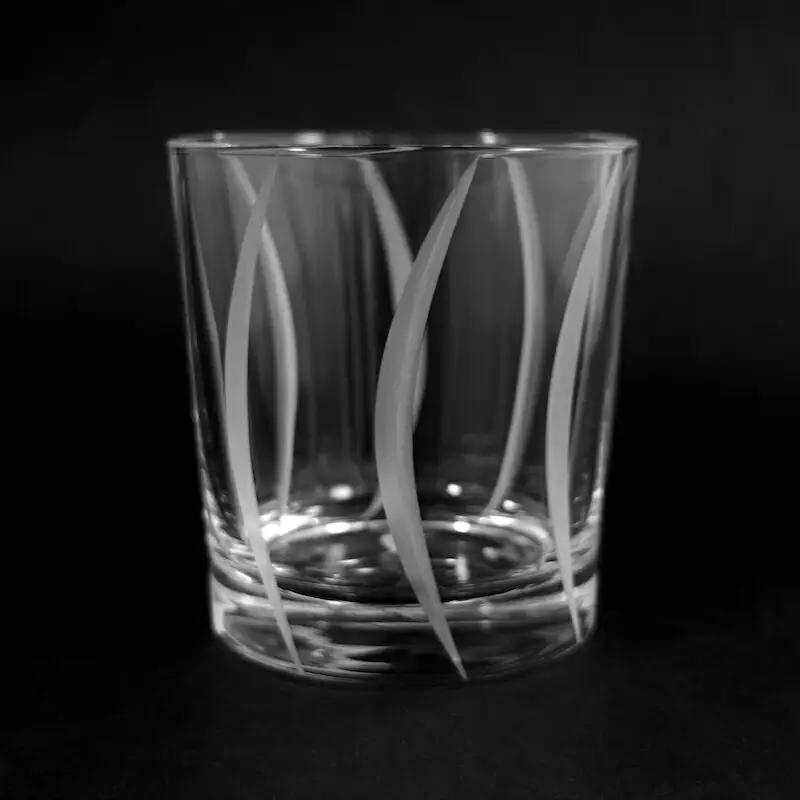 浅草切子 Bar’s Glass「ウェーブ オールド」2個セット 化粧箱入り_0012-041-T04