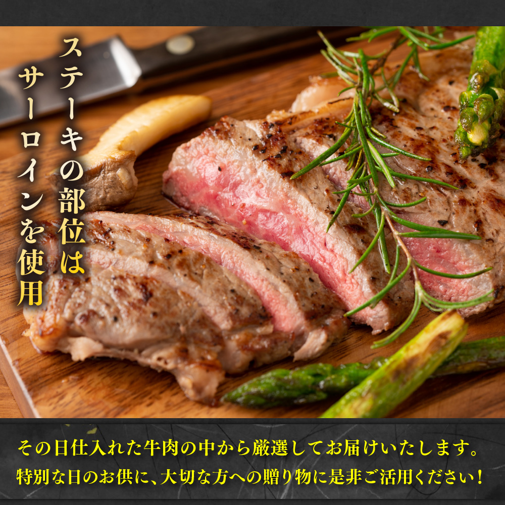 【毎月定期便】【A4〜A5】博多和牛サーロインステーキ 500g (250g×2枚) 全3回　AO074