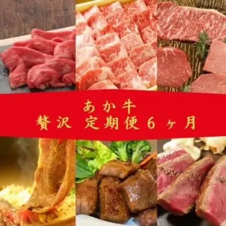【毎月定期便】あか牛　贅沢　定期便(益城町)全6回【配送不可地域：離島】【4086833】