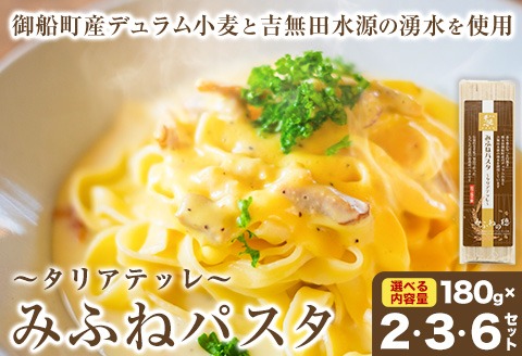 みふねパスタ 180g 2セット 3セット 6セット福永幸山堂《30日以内に出荷予定(土日祝除く)》熊本県 御船町 福永幸山堂 パスタ タリアテッレ 送料無料---sm_mfnpt_30d_23_6500_2p---