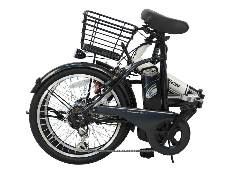 PELTECH（ペルテック）ノーパンク 折り畳み電動アシスト自転車 20インチ 折り畳み外装6段変速（TDN-208LN）【簡易組立必要】【ホワイトブラック】