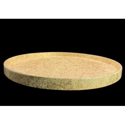 ふるさと納税 高野町 木製 丸トレイ　乱糸 (マット仕上げ)　漆白 |  | 01