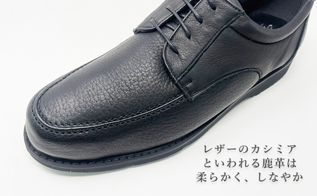倭イズム ( ヤマトイズム ) 鹿革 4E シューズ 紳士靴 YAN220 （ ブラック ） 【 ファッション 靴 シューズ 革製品 革靴 】 【 お洒落 レザーシューズ やわらかい 快適 履き心地 