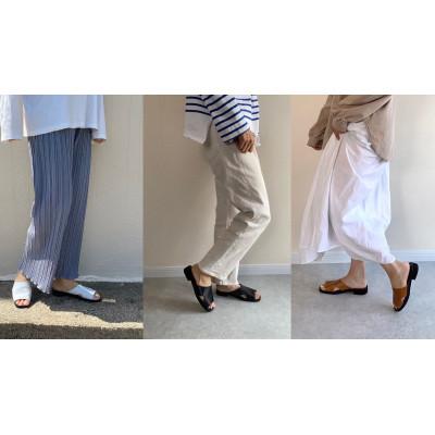 ふるさと納税 御所市 WRAP SANDALS/ラップサンダル　 ホワイト×ブラック　23(23.0〜23.5cm) |  | 02