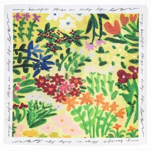 【ezu】handkerchief /no.002◆コットン100%◆大判◆おしゃれ◆手描き【1650043】