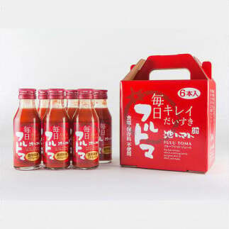定期便12ヶ月 毎日フルトマ レッド 100ml 6本箱入 池トマト 1本に約5個分のフルーツトマト トマトジュース 食塩無添加 糖度8度以上 定期コース 12回 ドリンク 飲み物 健康 お取り寄せ_