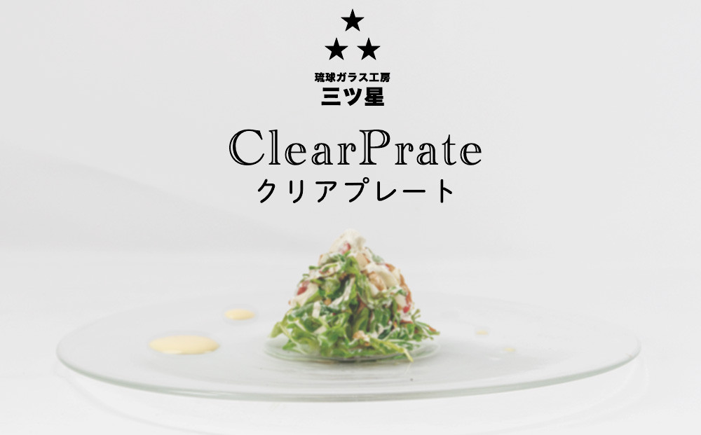 
                  【琉球ガラス工房　三ツ星】クリアプレート　１枚　おしゃれ　手作り　ガラス　サラダ　魚料理　肉料理　スナック　沖縄　伝統工芸　吹きガラス　うるま市　シンプル　スタイリッシュ


                