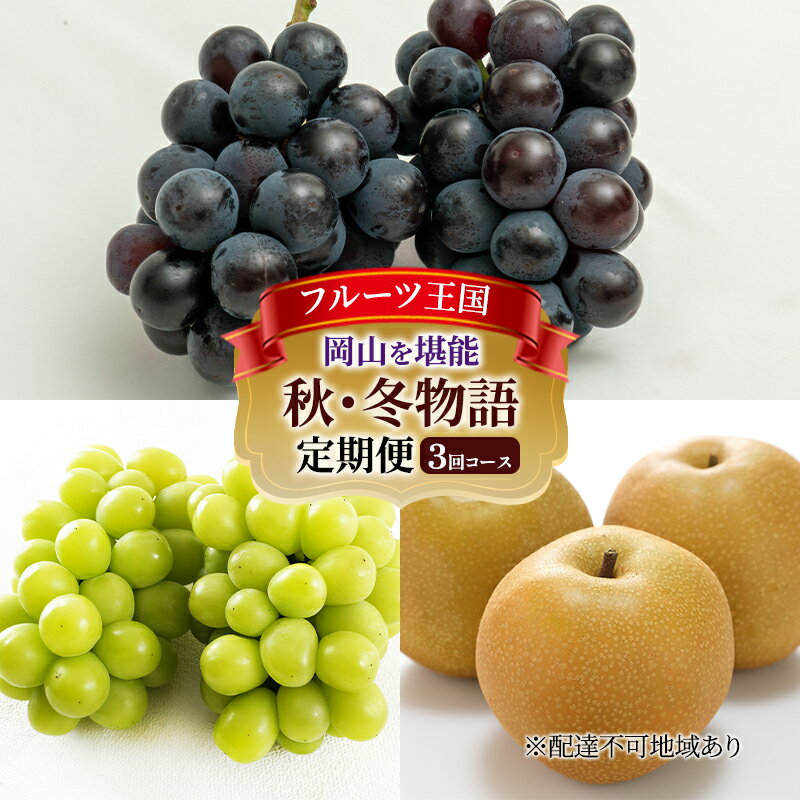 【ふるさと納税】ぶどう 梨 定期便 2026年 先行予約 フルーツ王国 岡山を堪能 定期便 3回コース 葡萄 ぶどう 梨 なし 岡山県産 国産 果物 セット ギフト 　お届け：2026年9月上旬〜2026年11月下旬