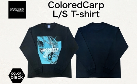 GOODHELP ColoredCarp L/S T-shirt black  Tシャツ 半袖 洋服 ファッション ストリート ストリート感 ユニセックス スリーブTシャツ ティーシャツ ストリートカルチャー ブラック 黒 鯉 コイ こい お取り寄せ 送料無料 神奈川県 寒川町