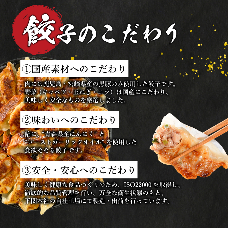 訳あり 黒豚にんにく餃子 72個 12個×6パック 冷凍
