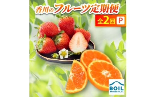 ＜発送月固定定期便＞香川のフルーツ(2P)全2回【4083513】