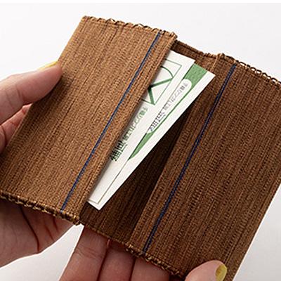 ふるさと納税 大山崎町 「手織りつづれ」カードケース(柿渋染め) |  | 01