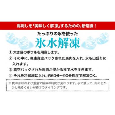 ふるさと納税 氷川町 赤身馬刺し300g【純国産熊本肥育】 たっぷり300g 約100g×3ブロック(タレ5ml×3袋) |  | 03