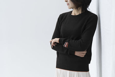 カシミヤ ニット セーター 女性用サイズ:S(36)カシミヤ (コゲチャ)≪白田のカシミヤ≫ 