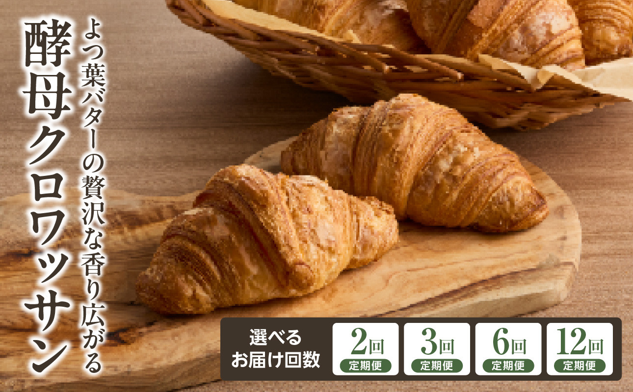 
            【定期便】よつ葉バターの贅沢な香り広がる♪酵母クロワッサン１０個 選べる回数（2回・3回・6回・12回） クロワッサン 【065-06-parent】
          