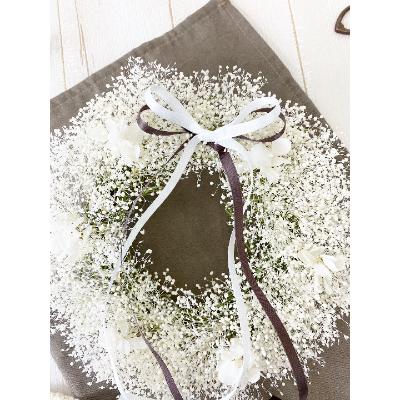 ふるさと納税 春日部市 プリザーブドフラワーリース【アンジュ/ホワイト】春日部市 シュガーパイン |  | 01