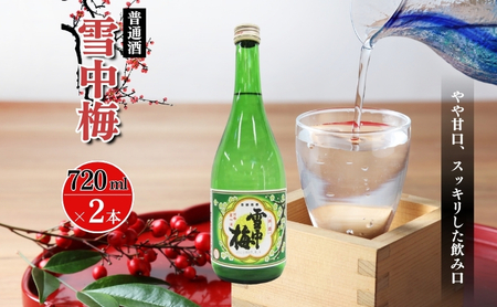 雪中梅 日本酒 普通酒 720ml2本 雪中梅