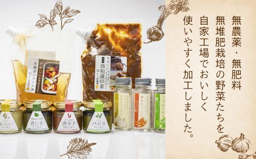 【12月配送（年内お届け）】自然栽培調味料シリーズ 年内発送 唐辛子旨辛ジャン 塩にんにく ペースト 塩  飛騨高山よしま農園 CK010VC12