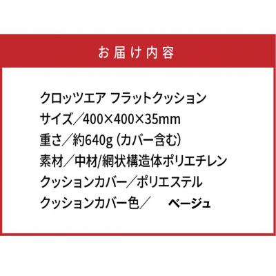 ふるさと納税 国東市 クロッツエア フラットクッション/ベージュ_1364R-1 |  | 03