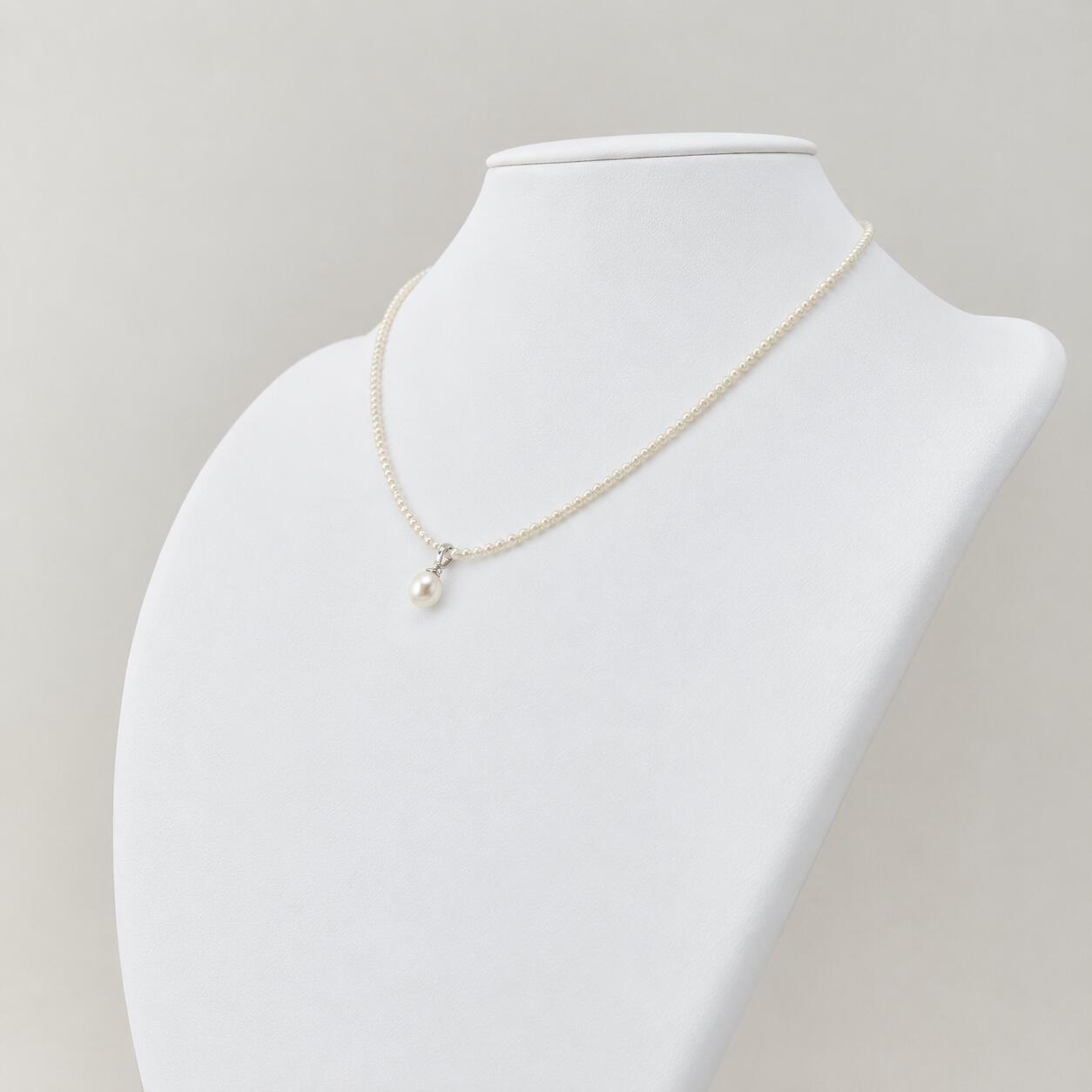 【ふるさと納税】 【天白真珠】パールネックレス（淡水真珠＋アコヤ真珠 8.5-9.0mm1粒） [tenpaku24]