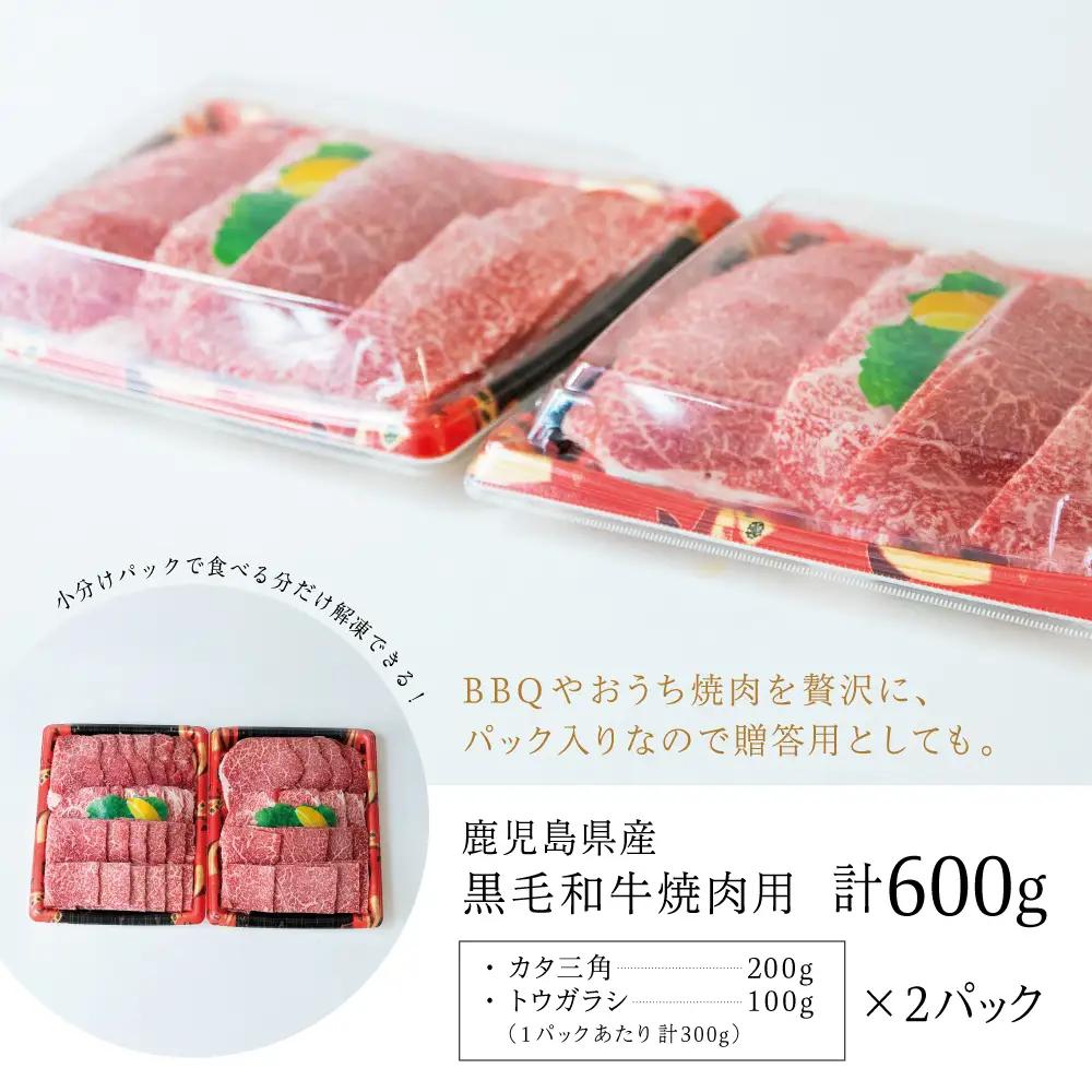 【鹿児島県産】黒毛和牛 焼肉用 計600g 赤身希少部位2種セット 数量限定 国産 肉 牛肉 希少部位 焼肉 BBQ 小分け セット 食べ比べ 訳あり 冷凍 スターゼン 南さつま市