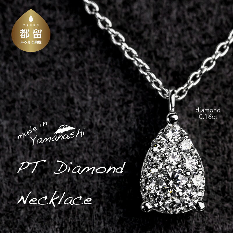 【ふるさと納税】 ダイヤモンドネックレス　0.16ct（PR_MN-072）【リズプラス】｜ ダイヤ ダイヤモンド プラチナ ネックレス ペンダント ジュエリー アクセサリー ギフト プレゼント 鑑別書付 保証書付
