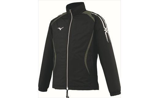 ウィンドブレーカーシャツ：配送情報備考　№③ ブラック×グリーン ミズノ mizuno
