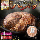 【ふるさと納税】【12回定期便】佐が家 佐賀牛100% ハンバーグ 140g × 4個 /ナチュラルフーズ [UBH022] 佐賀牛 黒毛和牛 牛肉ハンバーグ 個包装