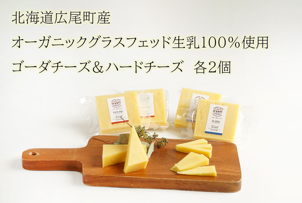 
【オーガニックグラスフェッド生乳100％使用】ゴーダ＆ハードチーズ食べ比べ2個セット（AC0040）
