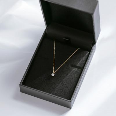 ふるさと納税 大津市 【18金イエローゴールド ダイヤモンドネックレス】0.1ct 気品ある美しさ 6本たてづめ 40cm |  | 03