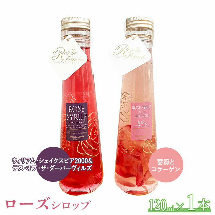 【ふるさと納税】ローズシロップ120ml×2本セット シロップ ローズシロップ 120ml 2本 詰め合わせ ギフト ふるさと納税 北海道 恵庭 恵庭市【19004001】